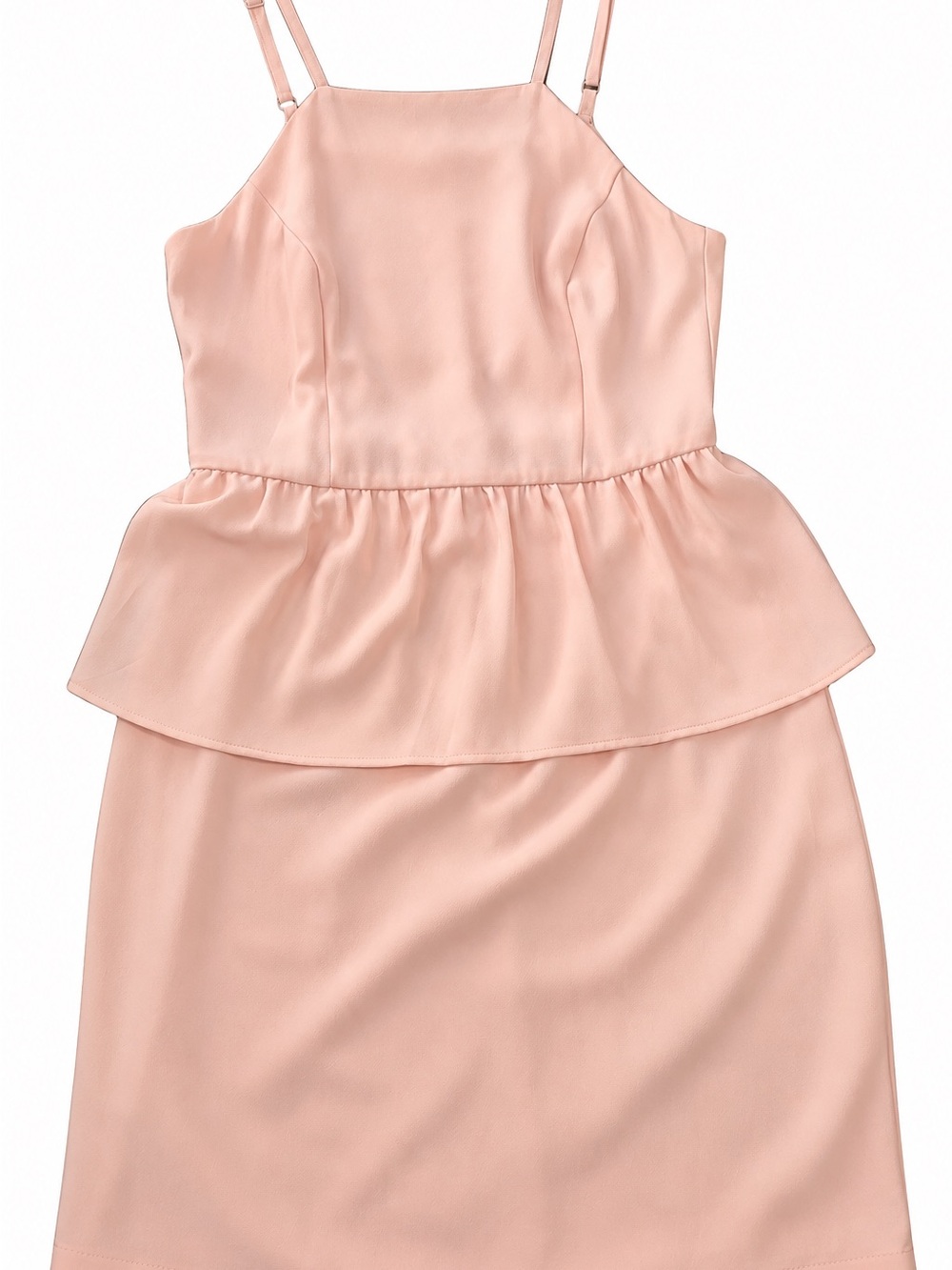 Gianni Bini Pale Blush Pink Peplum Midi Dress